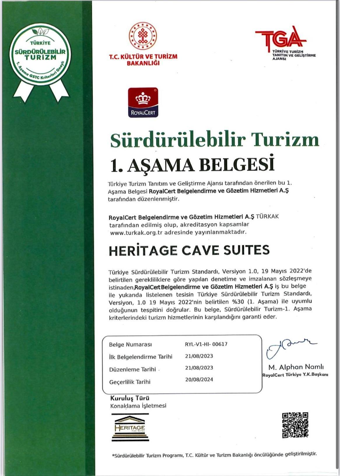 Heritage Cave Suites Ürgüp Exterior foto